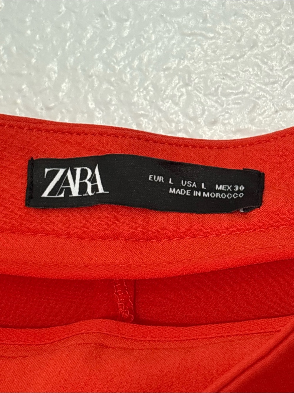 Zara Red Asymmetric Ruffle Mini Skort Size L - Picture 7 of 7